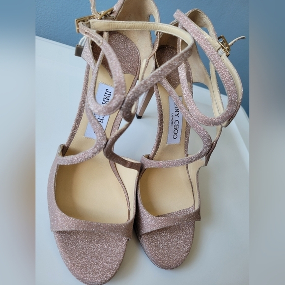 Jimmy Choo Women's Lance 100 Strappy High-Heel Platform Sandals Size 39 Pink - Picture 3 of 13